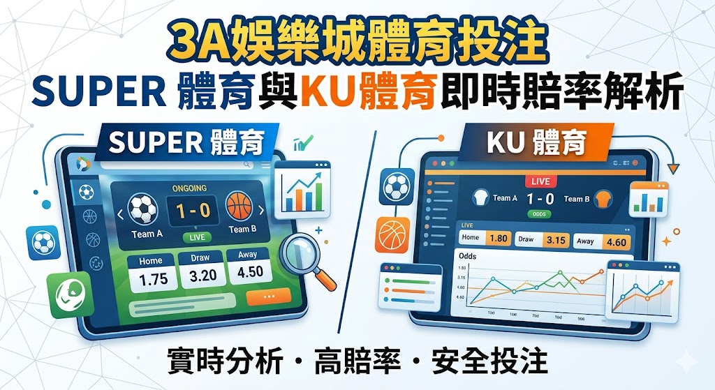 3A娛樂城體育投注：super 體育與ku體育即時賠率解析