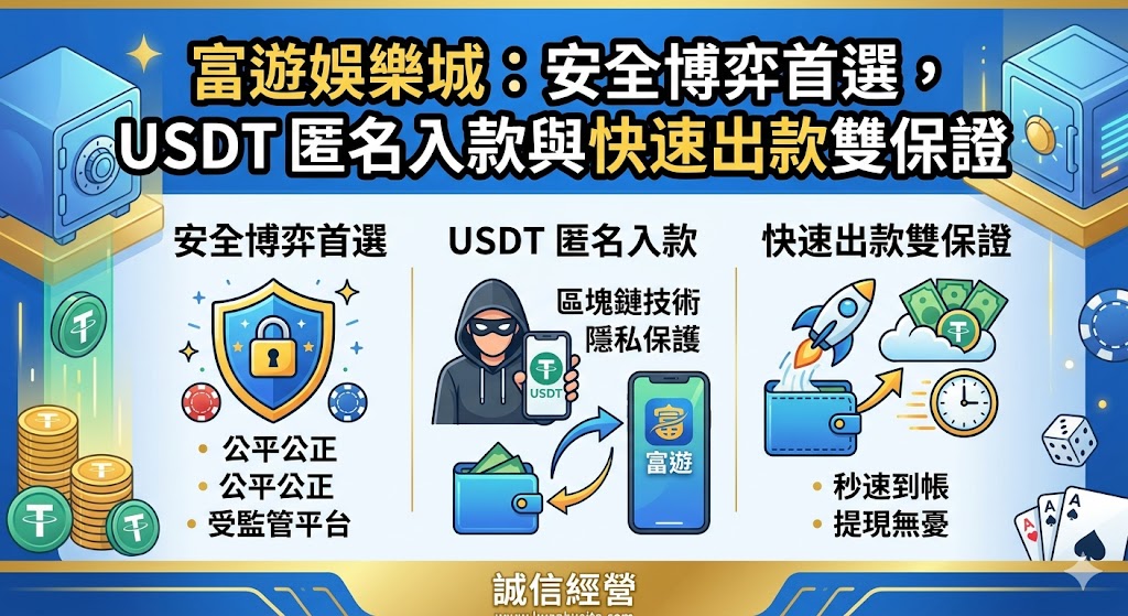 富遊娛樂城：安全博弈首選，USDT 匿名入款與快速出款雙保證